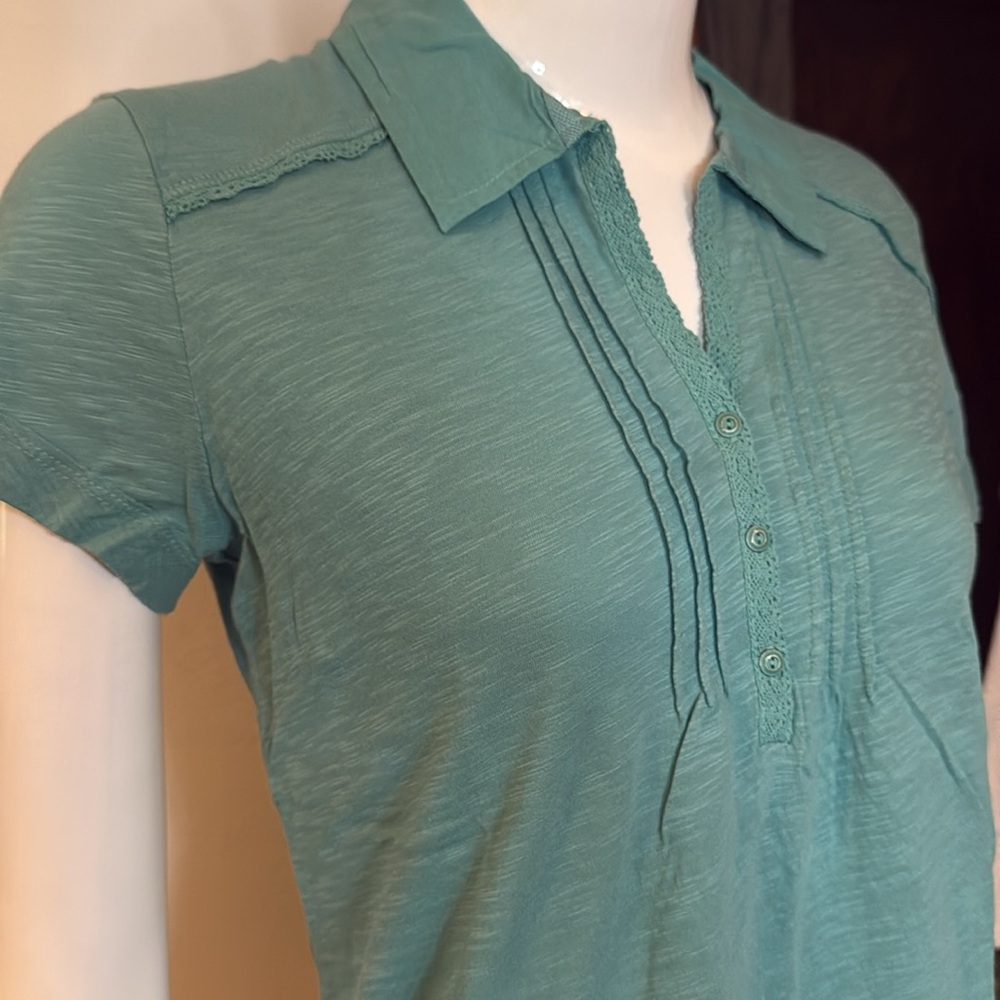 NWT Eddie Bauer size small cotton Green Women's Top